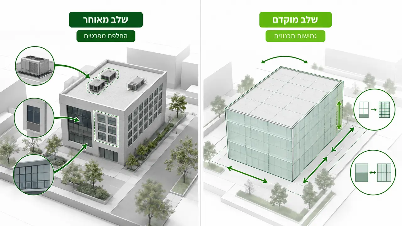 הבדלי תכנון בין מסלול ירוק למסלול קונבנציונלי
