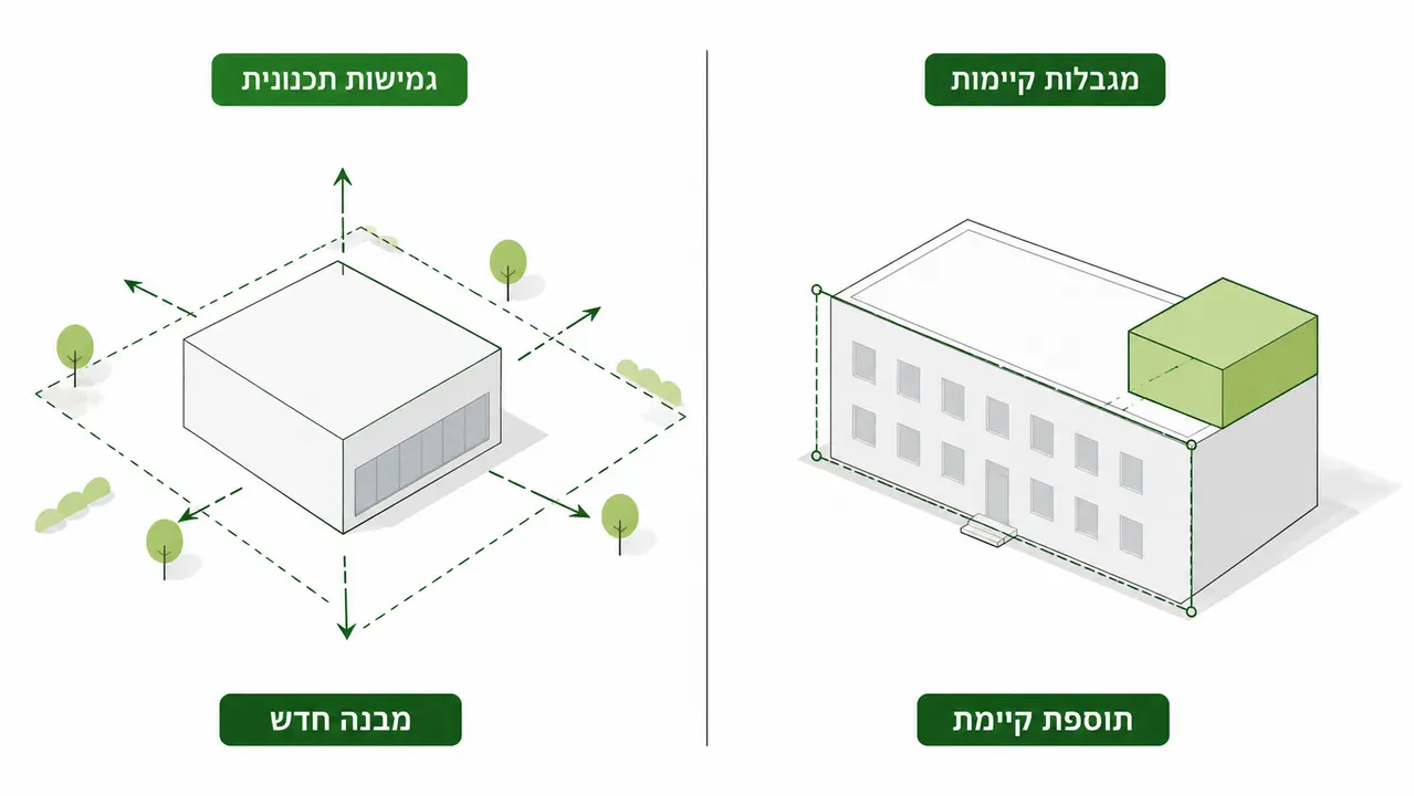 מבנה חדש מול תוספת למבנה קיים