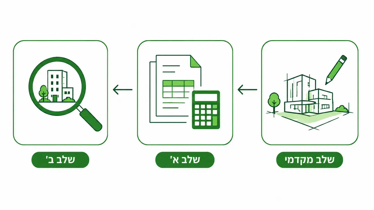 שלב מקדמי, שלב א' ושלב ב'