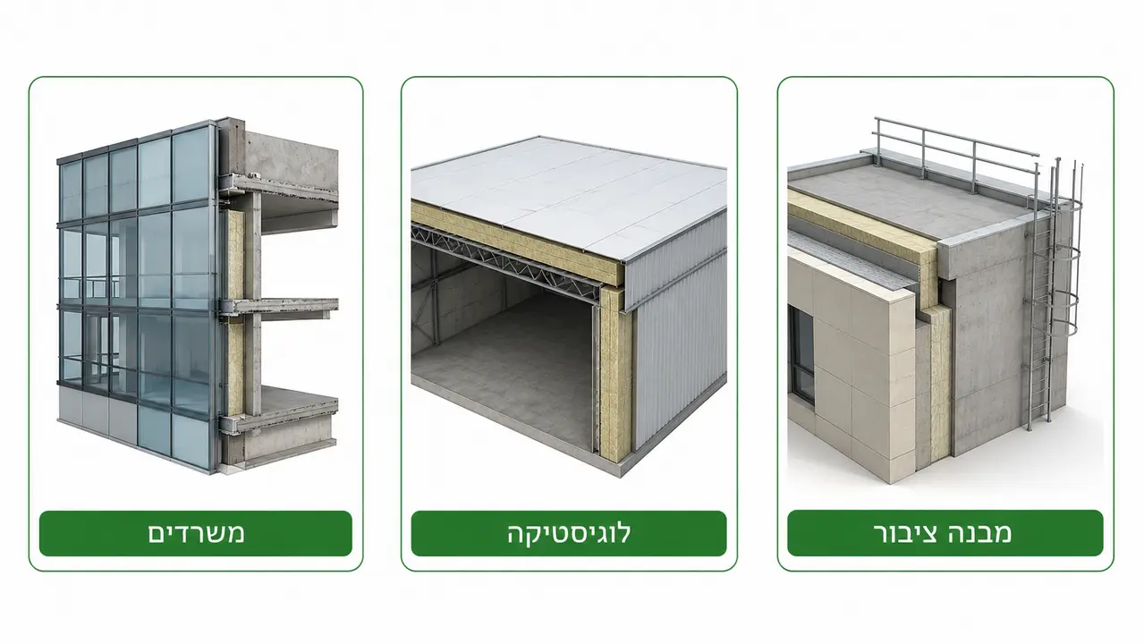 המשמעות התכנונית של בידוד תרמי בפרויקטים מסחריים ומוסדיים