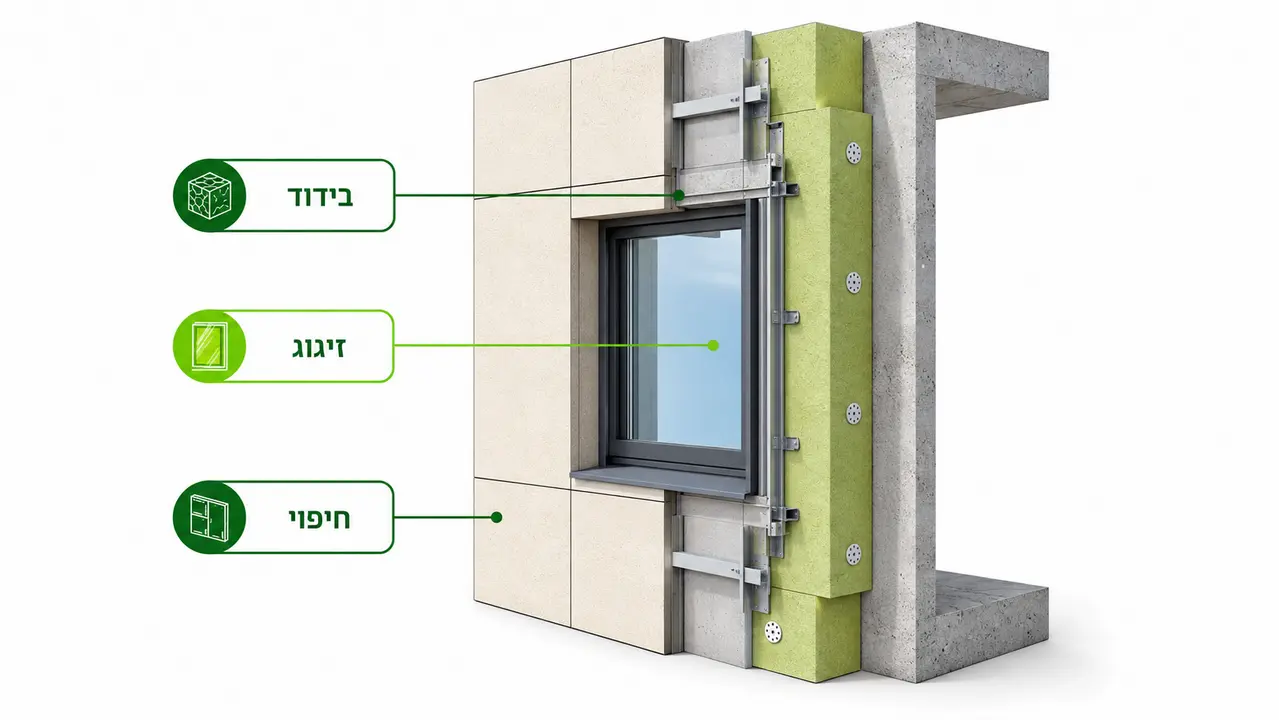 תכנון בידוד תרמי במעטפת מבנים