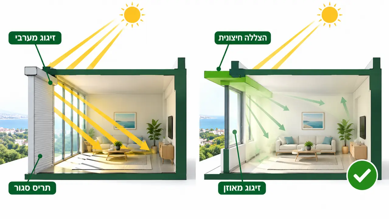 תכנון אור יום בלי סנוור וחימום יתר